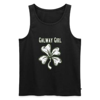 Galway Girl Irish Rugby print | Ireland Hurling - Men's Premium Organic Tank Top - black - Front - AI Model Male 178 light (178cm)