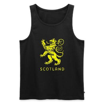 Scottish Rampant Lion design Scotland Coat of - Men's Premium Organic Tank Top - black - Front - Michal (187cm)