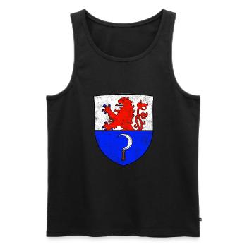 Remscheid Wappen dessin d'armoiries Deutschland - Débardeur bio Premium Homme - noir - Devant - AI Model Male 178 light (178cm)