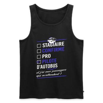 Bus driver - bus driver humor gift - Men's Premium Organic Tank Top - black - Front - Michal (187cm)