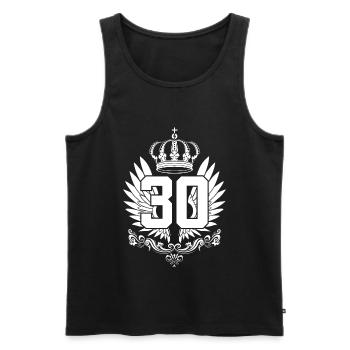 30TH BIRTHDAY 30 YEARS - Men's Premium Organic Tank Top - black - Front - AI Model Male 178 light (178cm)