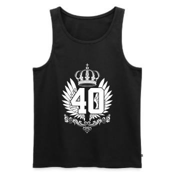 40E ANNIVERSAIRE 40 ANS - Débardeur bio Premium Homme - noir - Devant - Michal (187cm)