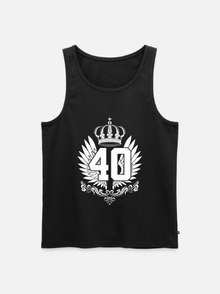 40TH BIRTHDAY 40 YEARS - Men's Premium Organic Tank Top - black