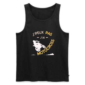 Ich kann nicht, ich habe Motocross - Männer Premium Bio Tank Top - Schwarz - Vorne - Michal (187cm)
