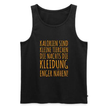 nachts die Kleidung enger nähen - Männer Premium Bio Tank Top - Schwarz - Vorne - Michal (187cm)