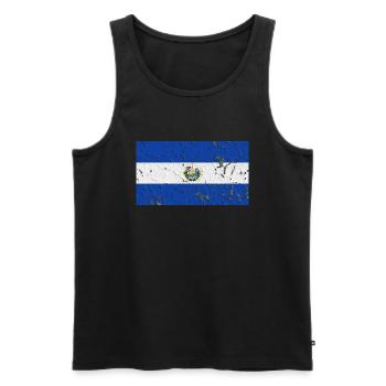 El Salvador - Männer Premium Bio Tank Top - Schwarz - Vorne - AI Model Male 178 light (178cm)