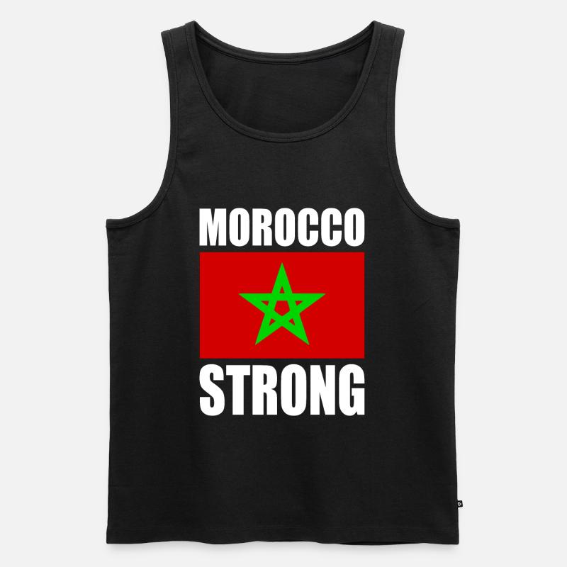 Marokko - Männer Premium Bio Tank Top - Schwarz