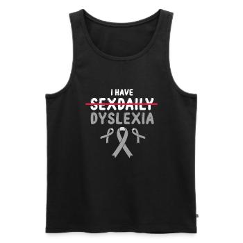 Dyslexia Interventionist for Dyslexia - Men's Premium Organic Tank Top - black - Front - AI Model Male 178 light (178cm)