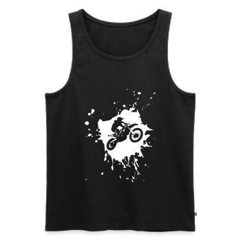 Motocross - Männer Premium Bio Tank Top - Schwarz - Vorne - Michal (187cm)