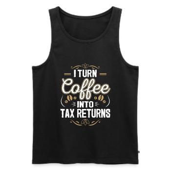 Accountant taxpayer tax - Men's Premium Organic Tank Top - black - Front - AI Model Male 178 light (178cm)