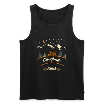 Wohnwagen Camping Glück - Männer Premium Bio Tank Top - Schwarz - Vorne - Michal (187cm)