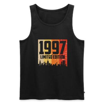 Vintage Birthday Limited Edition Vintage 1997 - Men's Premium Organic Tank Top - black - Front - Michal (187cm)