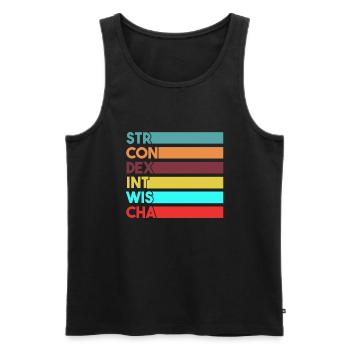 Gamer Stats Geschenk - Männer Premium Bio Tank Top - Schwarz - Vorne - AI Model Male 178 light (178cm)