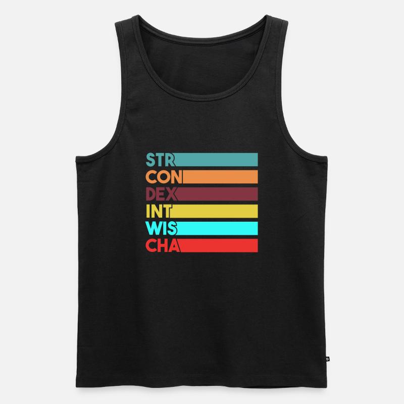 Gamer Stats Geschenk - Männer Premium Bio Tank Top - Schwarz