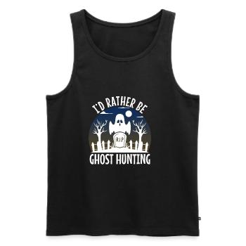 I'd Rather Be Ghost Hunting - Männer Premium Bio Tank Top - Schwarz - Vorne - AI Model Male 178 light (178cm)