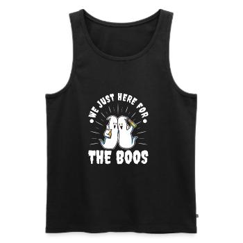 I'm Just Here For The Boos - Men's Premium Organic Tank Top - black - Front - AI Model Male 178 light (178cm)