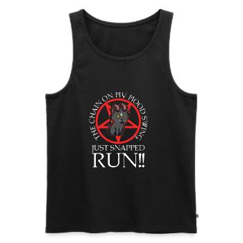 The chain on my mood swing just snapped run - Männer Premium Bio Tank Top - Schwarz - Vorne - Michal (187cm)