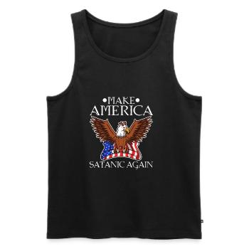 Make America Satanic Again - Männer Premium Bio Tank Top - Schwarz - Vorne - AI Model Male 178 light (178cm)