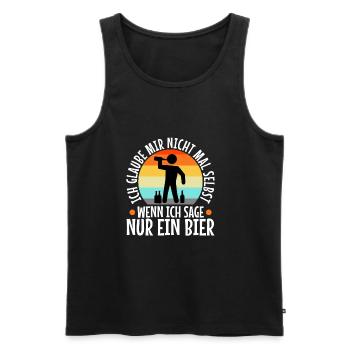 Ich glaube mir nicht mal selbst wenn ich sage nur - Männer Premium Bio Tank Top - Schwarz - Vorne - AI Model Male 178 light (178cm)