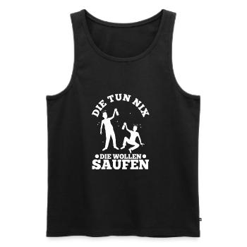 Die tun nix die wollen nur saufen - Männer Premium Bio Tank Top - Schwarz - Vorne - Michal (187cm)
