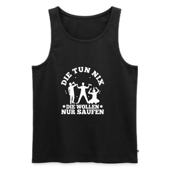 Die tun nix die wollen nur saufen - Männer Premium Bio Tank Top - Schwarz - Vorne - Michal (187cm)