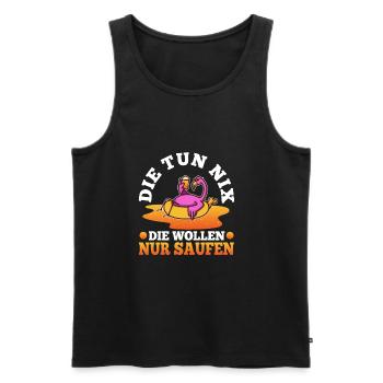 Die tun nix die wollen nur saufen - Männer Premium Bio Tank Top - Schwarz - Vorne - Michal (187cm)