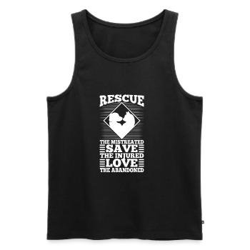 In my darkest hour i reached for a hand and found - Men's Premium Organic Tank Top - black - Front - Michal (187cm)