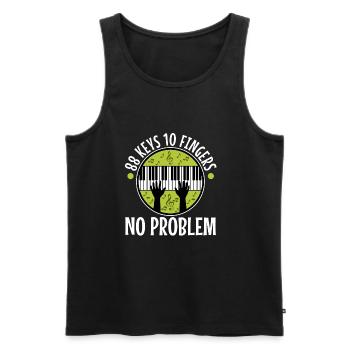 88 keys 10 fingers no problem - Männer Premium Bio Tank Top - Schwarz - Vorne - AI Model Male 178 light (178cm)