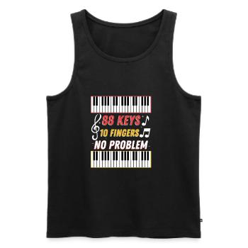 88 keys 10 fingers no problem - Männer Premium Bio Tank Top - Schwarz - Vorne - AI Model Male 178 light (178cm)