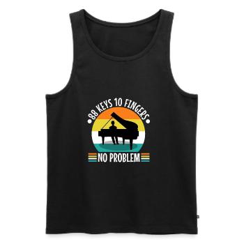 88 keys 10 fingers no problem - Männer Premium Bio Tank Top - Schwarz - Vorne - AI Model Male 178 light (178cm)