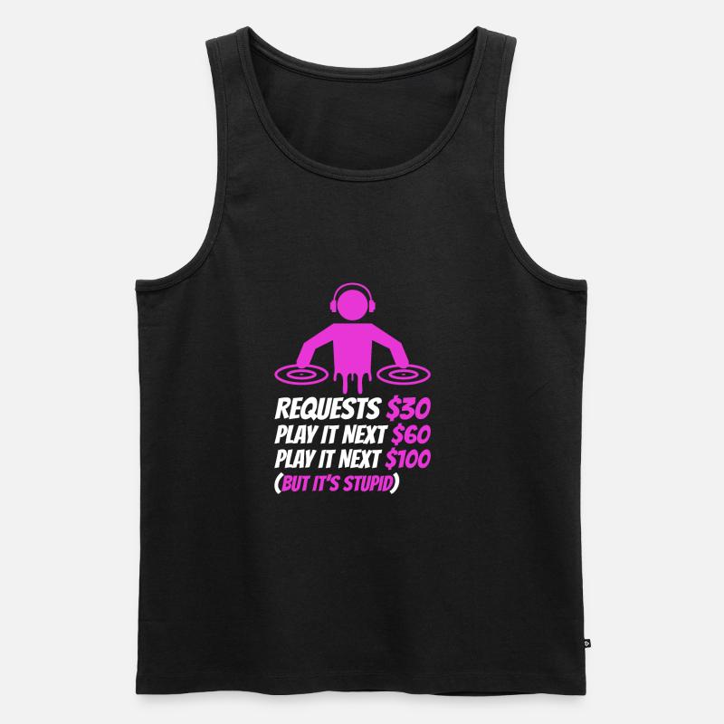 DJ Request - Men's Premium Organic Tank Top - black