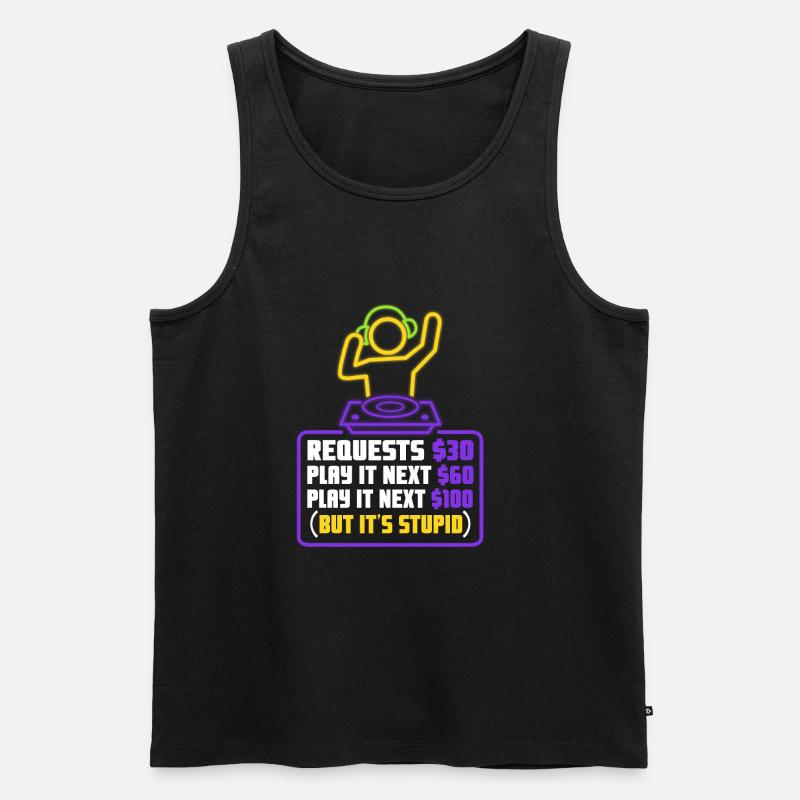 DJ Request - Männer Premium Bio Tank Top - Schwarz