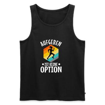 Aufgeben ist keine option - Männer Premium Bio Tank Top - Schwarz - Vorne - AI Model Male 178 light (178cm)