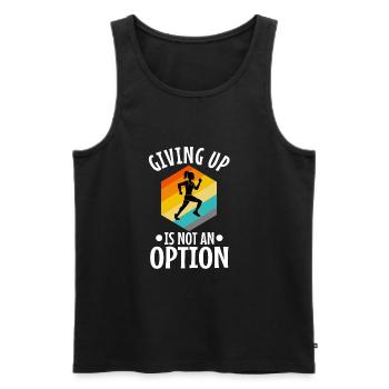 Giving up is not an option - Men's Premium Organic Tank Top - black - Front - AI Model Male 178 light (178cm)