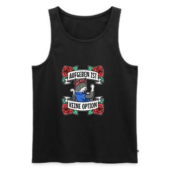 Aufgeben ist keine option - Männer Premium Bio Tank Top - Schwarz - Vorne - AI Model Male 178 light (178cm)