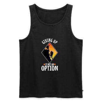 Giving up is not an option - Men's Premium Organic Tank Top - black - Front - AI Model Male 178 light (178cm)