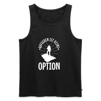 Aufgeben ist keine option - Männer Premium Bio Tank Top - Schwarz - Vorne - AI Model Male 178 light (178cm)