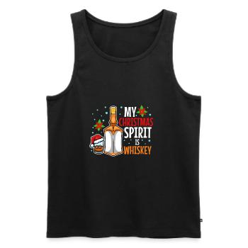 Mon de Noël est le whisky - Débardeur bio Premium Homme - noir - Devant - Michal (187cm)