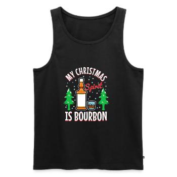 Mon de Noël est le bourbon - Débardeur bio Premium Homme - noir - Devant - Michal (187cm)