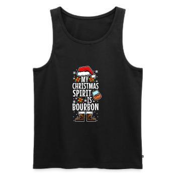 Mon de Noël est le bourbon - Débardeur bio Premium Homme - noir - Devant - Michal (187cm)