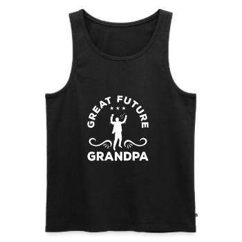 Great Future Grandpa - Men's Premium Organic Tank Top - black - Front - Michal (187cm)