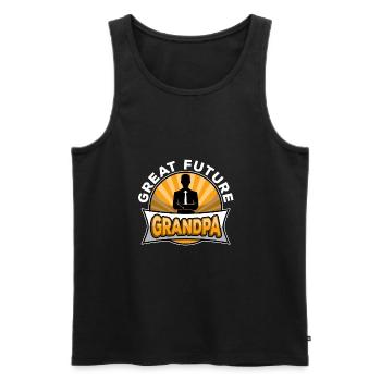 Great Future Grandpa - Men's Premium Organic Tank Top - black - Front - Michal (187cm)