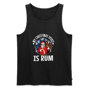 My christmas spirit is rum - Männer Premium Bio Tank Top - Schwarz - Vorne - Michal (187cm)