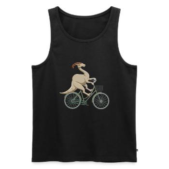 Paläontologie-Lehrer und Parasaurolophus Motif - Männer Premium Bio Tank Top - Schwarz - Vorne - AI Model Male 178 light (178cm)