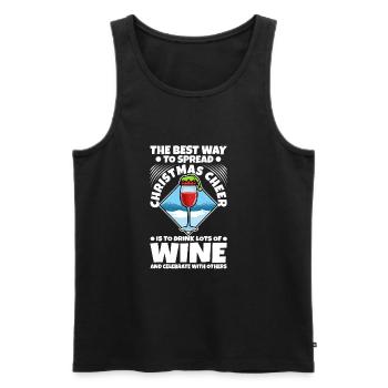 The best way to spread christmas cheer - Männer Premium Bio Tank Top - Schwarz - Vorne - AI Model Male 178 light (178cm)