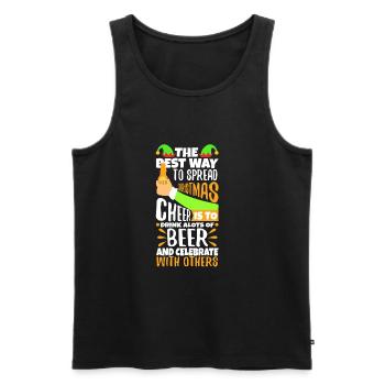The best way to spread christmas cheer - Männer Premium Bio Tank Top - Schwarz - Vorne - AI Model Male 178 light (178cm)