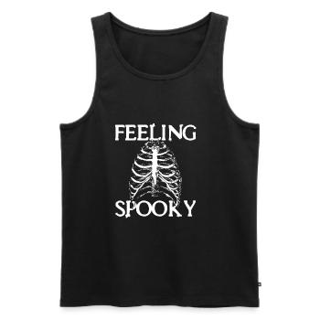 Halloween - Feeling Spooky - Männer Premium Bio Tank Top - Schwarz - Vorne - Michal (187cm)