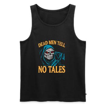 Halloween - Dead Men Tell No Tales - Männer Premium Bio Tank Top - Schwarz - Vorne - Michal (187cm)