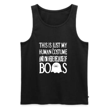 Geist - This is my Human Costume - Men's Premium Organic Tank Top - black - Front - AI Model Male 178 light (178cm)