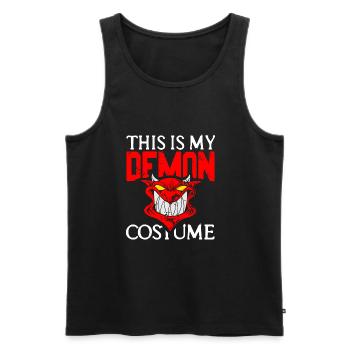 Démon - Ceci est mon costume de démon - Débardeur bio Premium Homme - noir - Devant - AI Model Male 178 light (178cm)